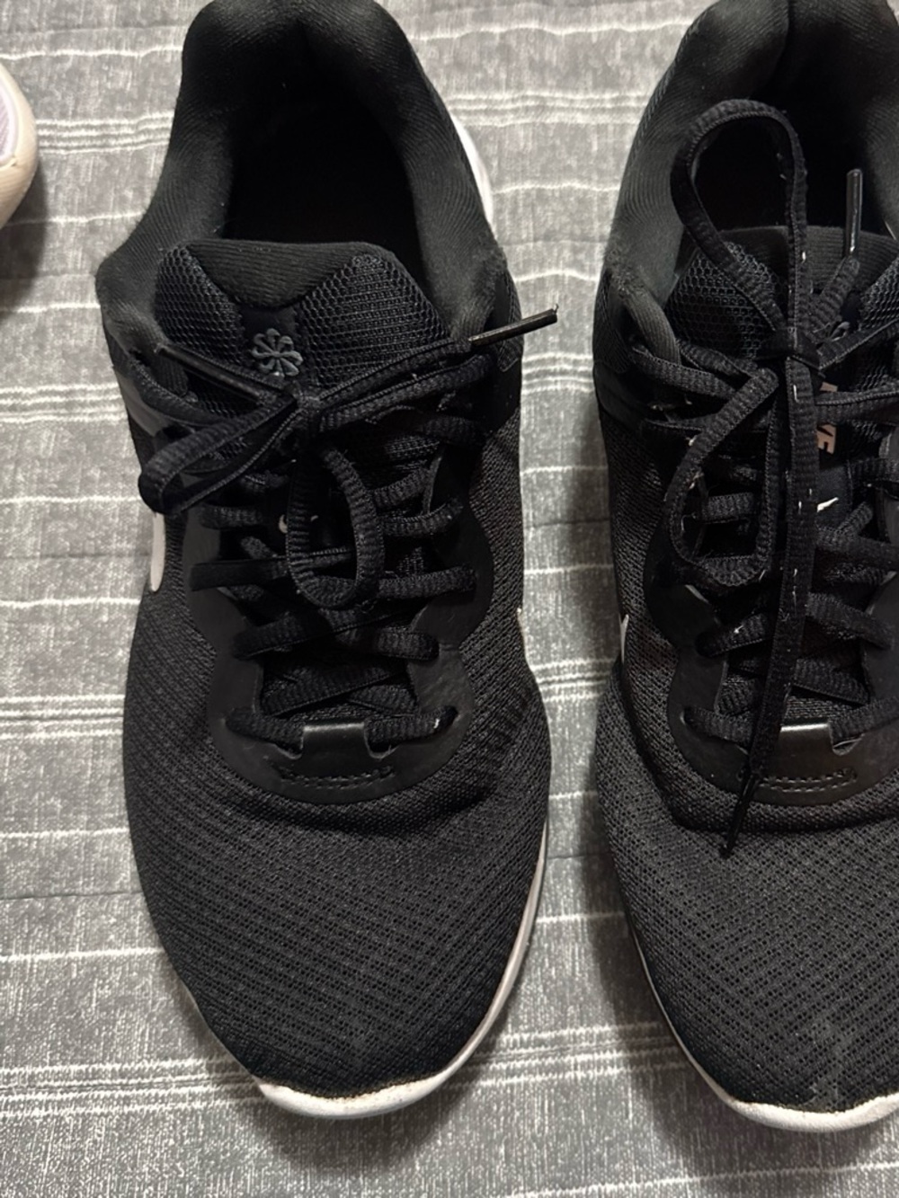Nike Black Mesh Athletic Training Shoes
